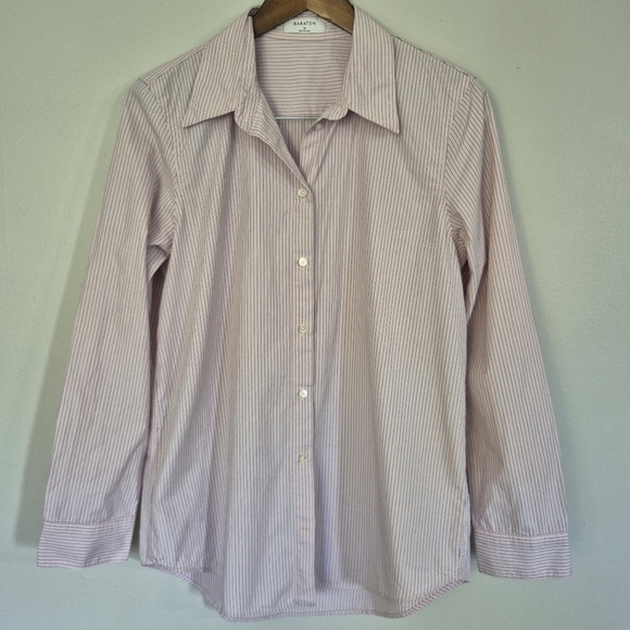 Babaton Aritzia Striped Poplin Business Casual Button Up Shirt Medium - Picture 9 of 10